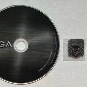 EVGA Version 13-881-99-1 & NEW metal sticker-Display Driver Installation CD Disc